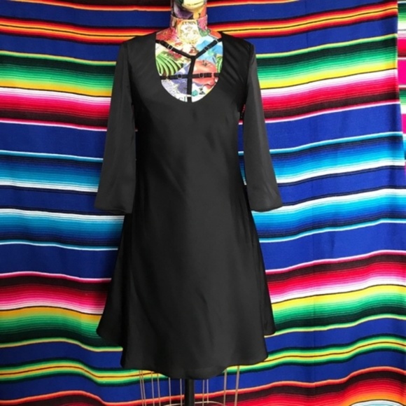 Nasty Gal Caged Dress Biased Cut T Strap Open Stra - Picture 1 of 7